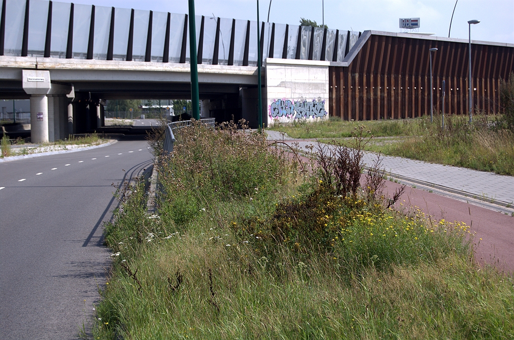 20090816-151207.bmp - Om complicaties met die verdiepte ligging te vermijden zou de toerit dan met twee haakse bochten kunnen worden aangesloten op de Meerakkerweg.